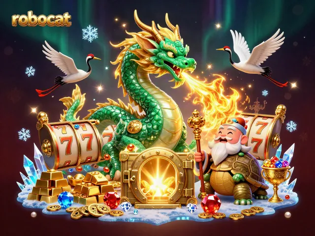 Experience the thrilling wins at Robocat Casino amidst dynamic slot games and vibrant treasures.